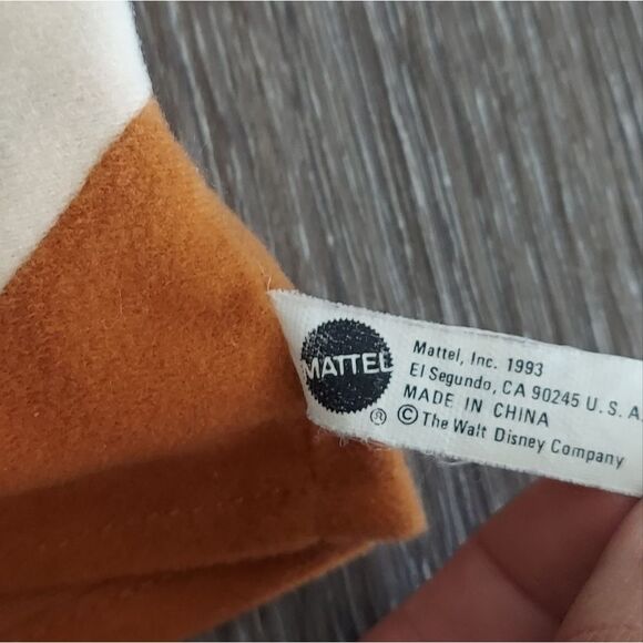 Vintage Mattel Disney Chip & Dale Rescue Ranger Hand Puppet Plush Stuffed Toy 8" - Picture 3 of 4